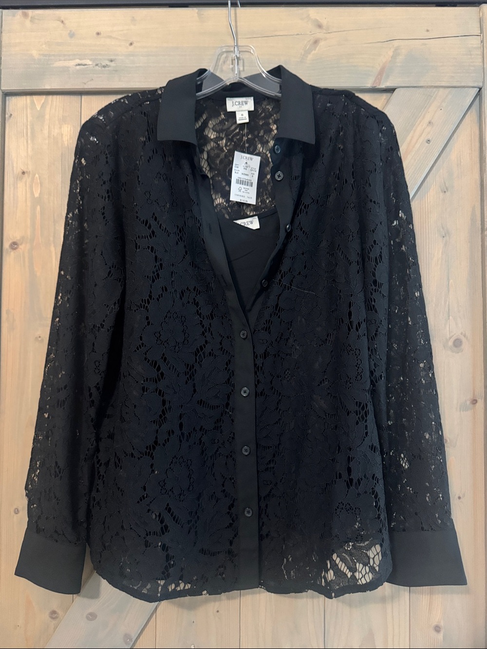 NWT J. Crew  lace button up with tank